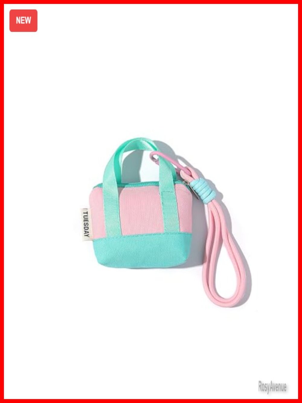 Mini Canvas Coin Purse Wristlet Keychain Tote with Carabiner